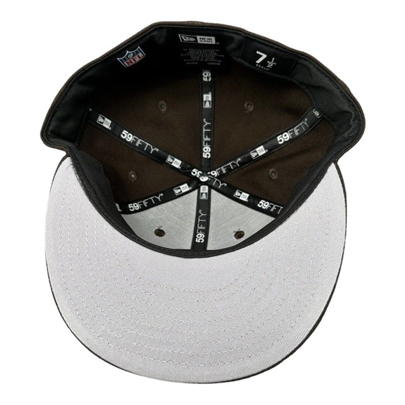 New Era Cleveland Browns 59Fifty 100th Anniversary Patch Men's Sz 7-1/2 - Picture 6 of 6